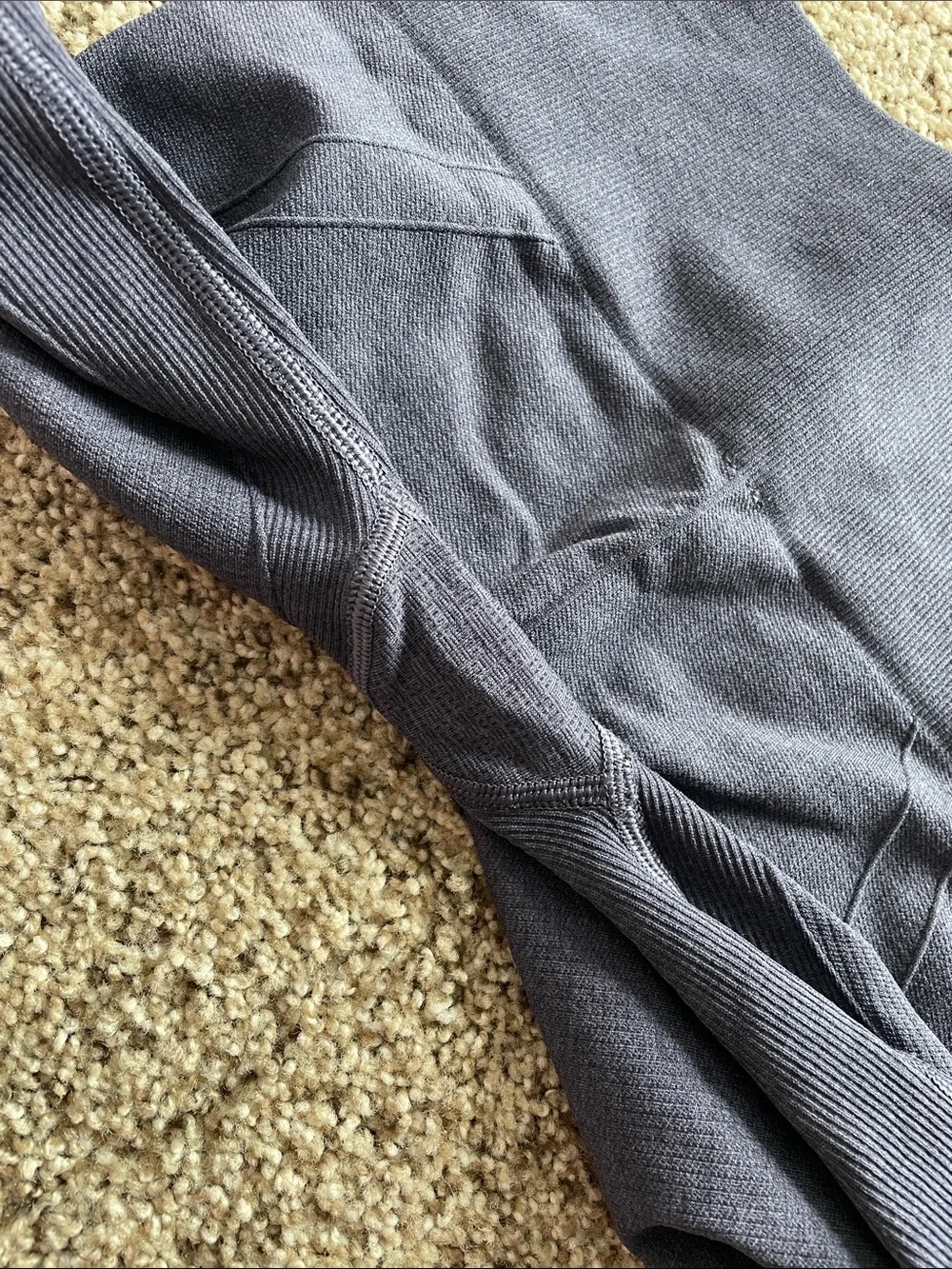 lululemon In The Flow II Crop Navy Seamless Leggings